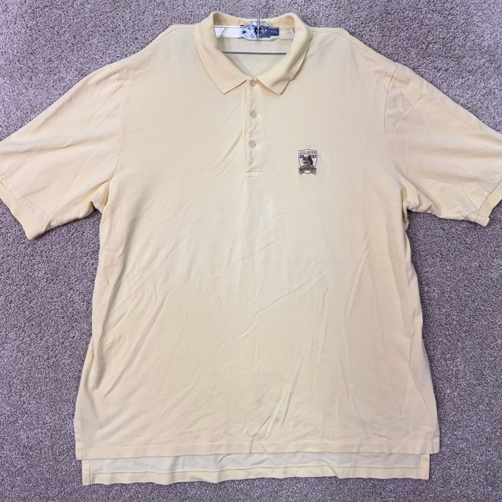 Polo Golf Ralph Lauren Polo Mens XXL 2007 U.S. Open Oakmont Yellow Short Sleeve